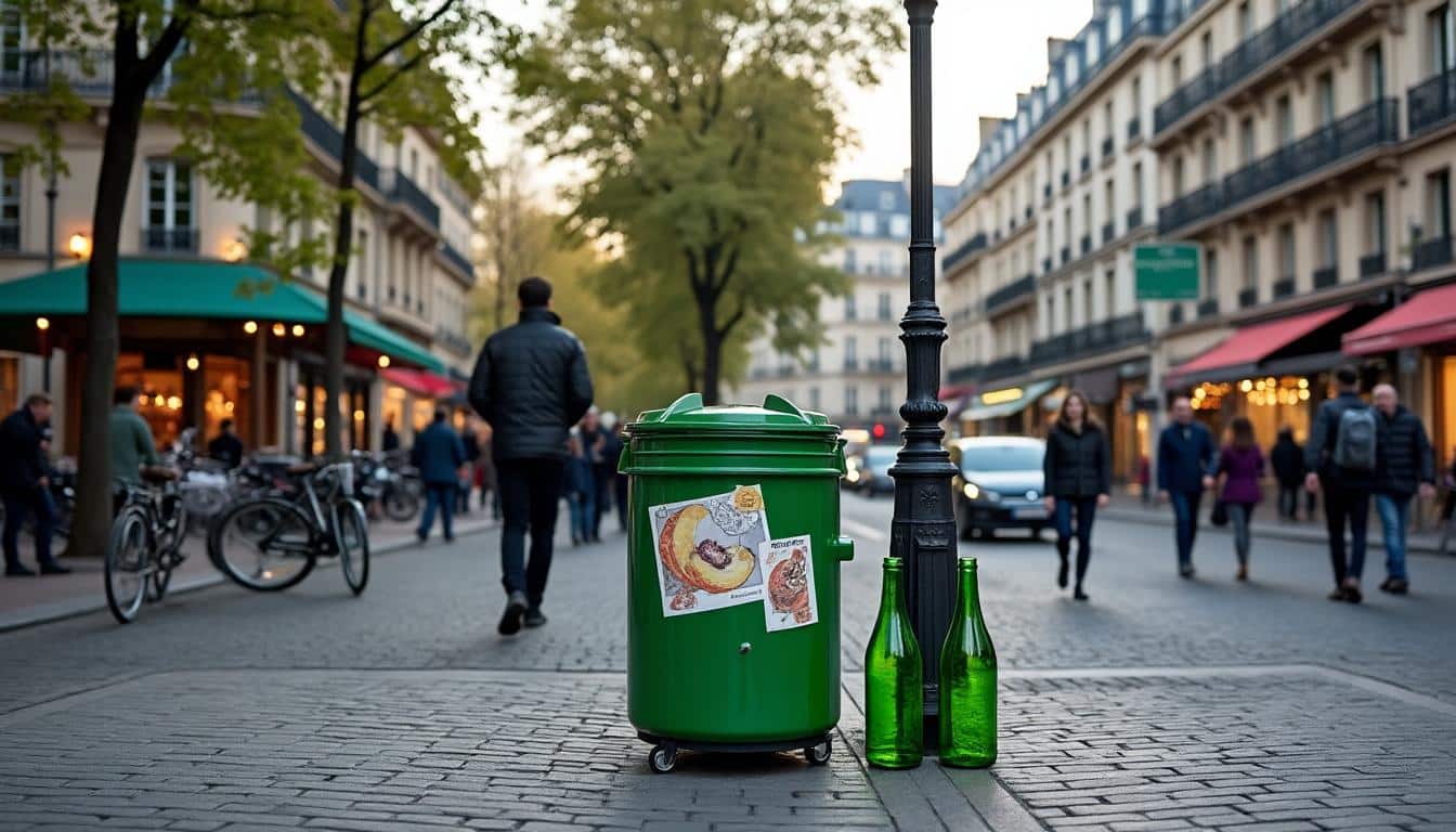 Illustration: Où trouver facilement un conteneur à verre dans les rues et quartiers de Paris ?