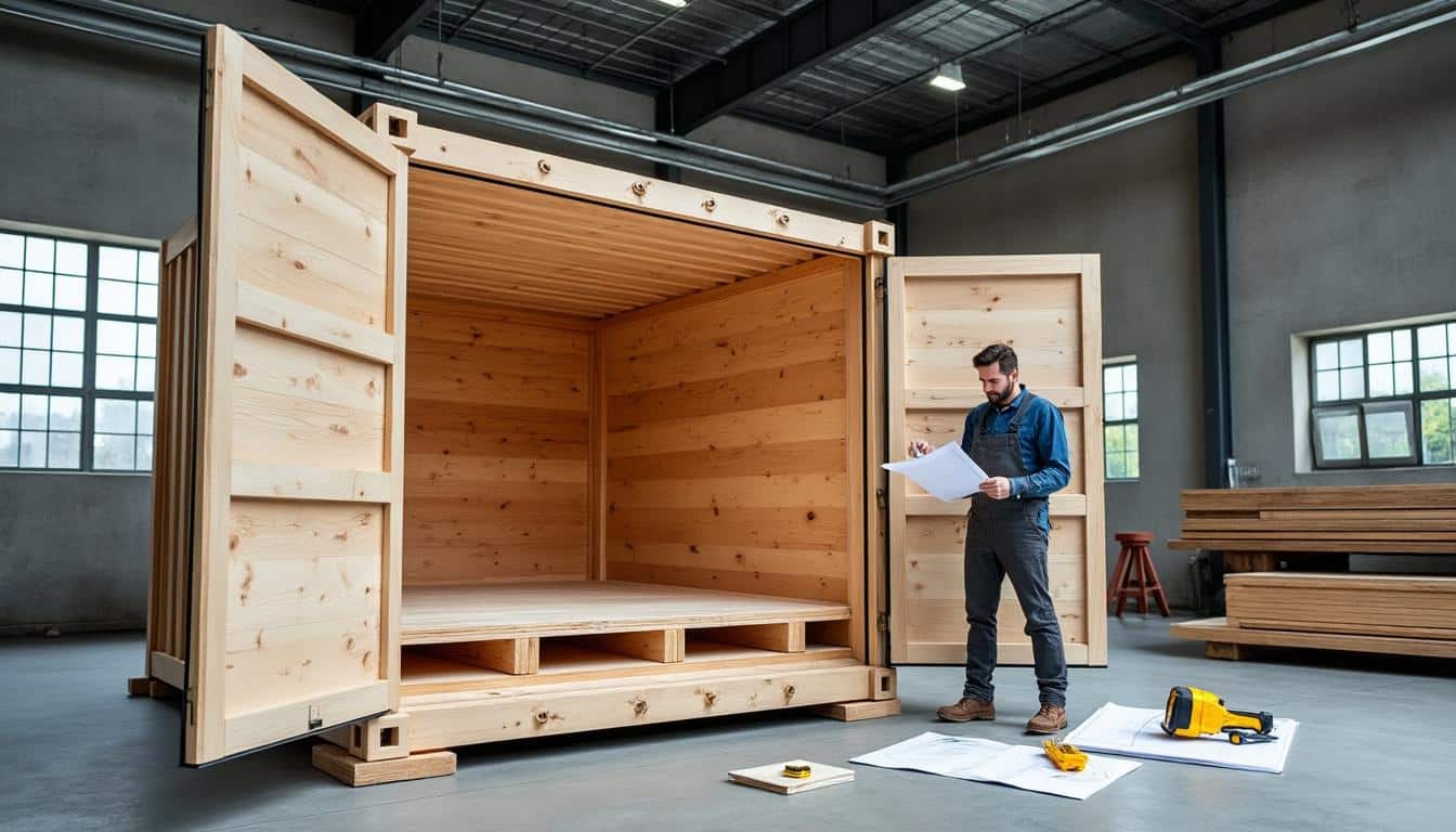 Illustration: Comprendre le fonctionnement et les dimensions du conteneur en bois